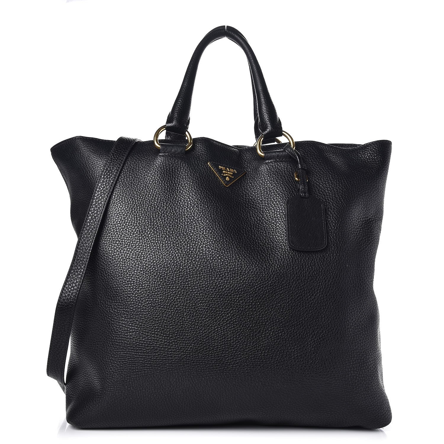 Prada Vitello Daino Tote Nero Black 1 of 13