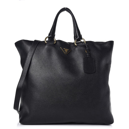 Prada Vitello Daino Tote Nero Black 1 of 13