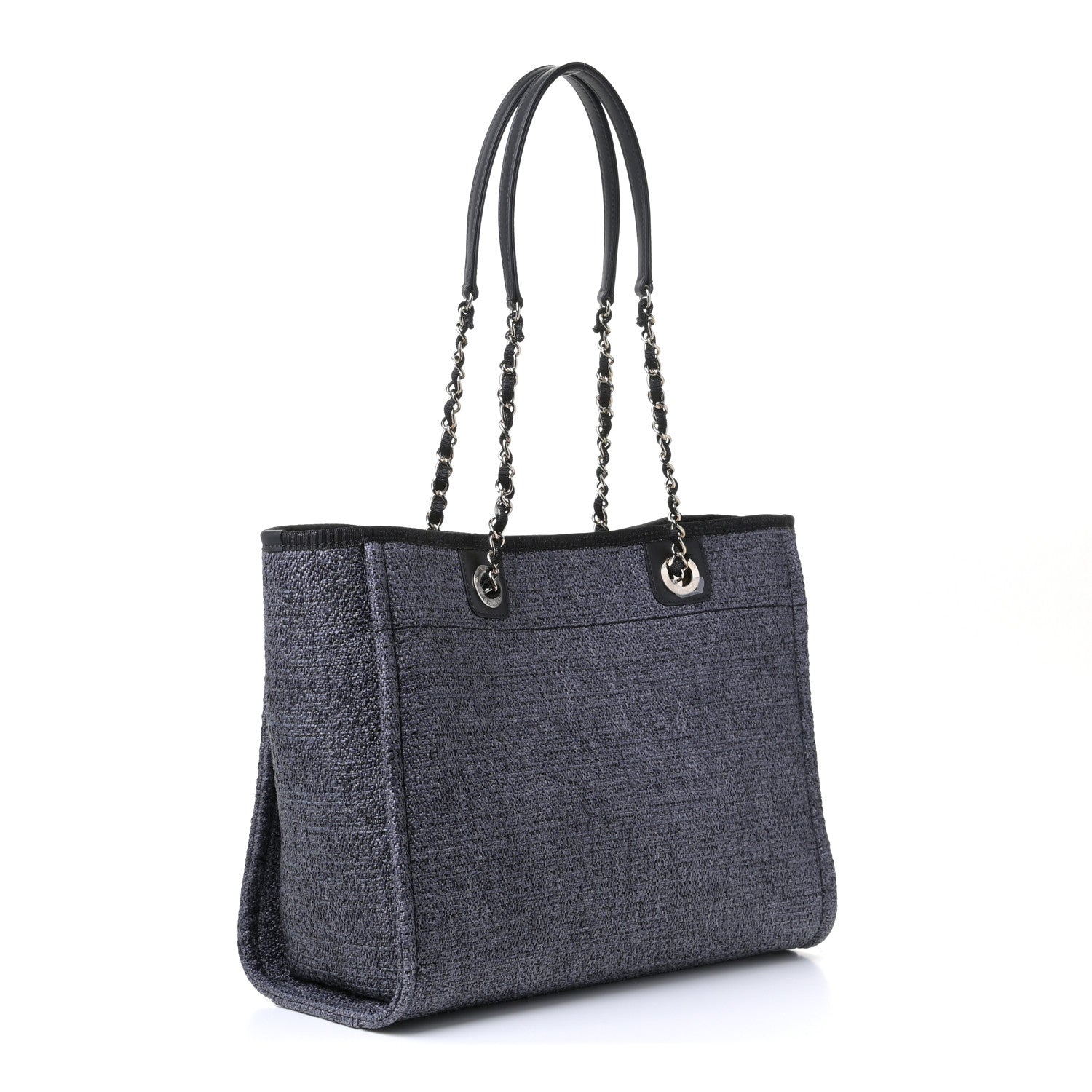 Chanel Lurex Boucle Small Deauville Tote Black 2 of 7