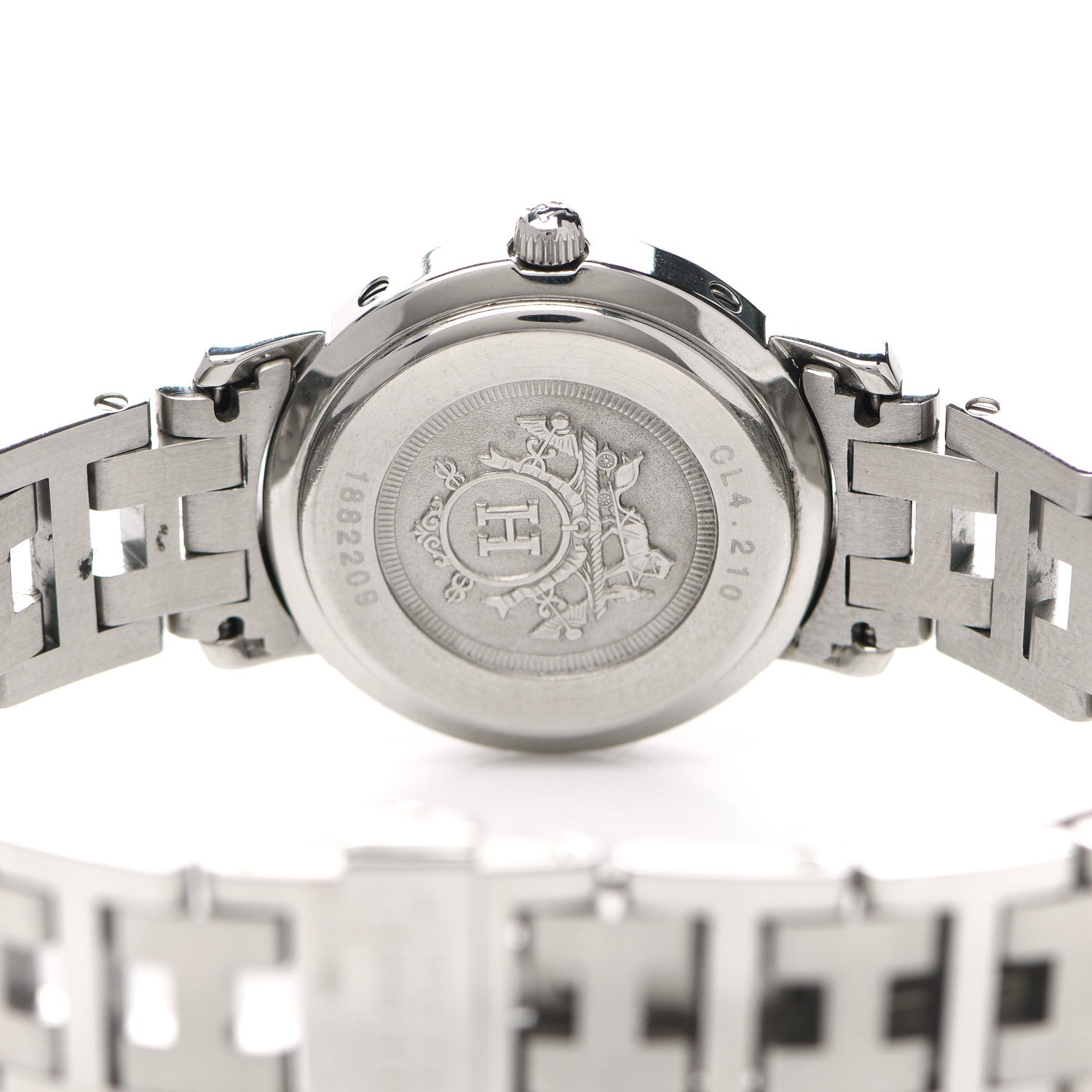 Hermes Stainless Steel 24mm Clipper Quartz Watch White 7 of 8