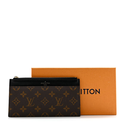 Louis Vuitton Monogram Slim Purse Black 6 of 6