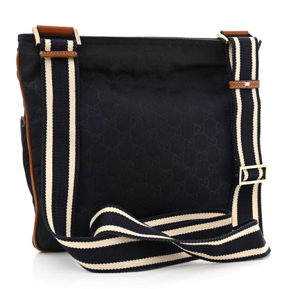 Gucci Nylon Monogram Signature Web Small Messenger Navy 3 of 10
