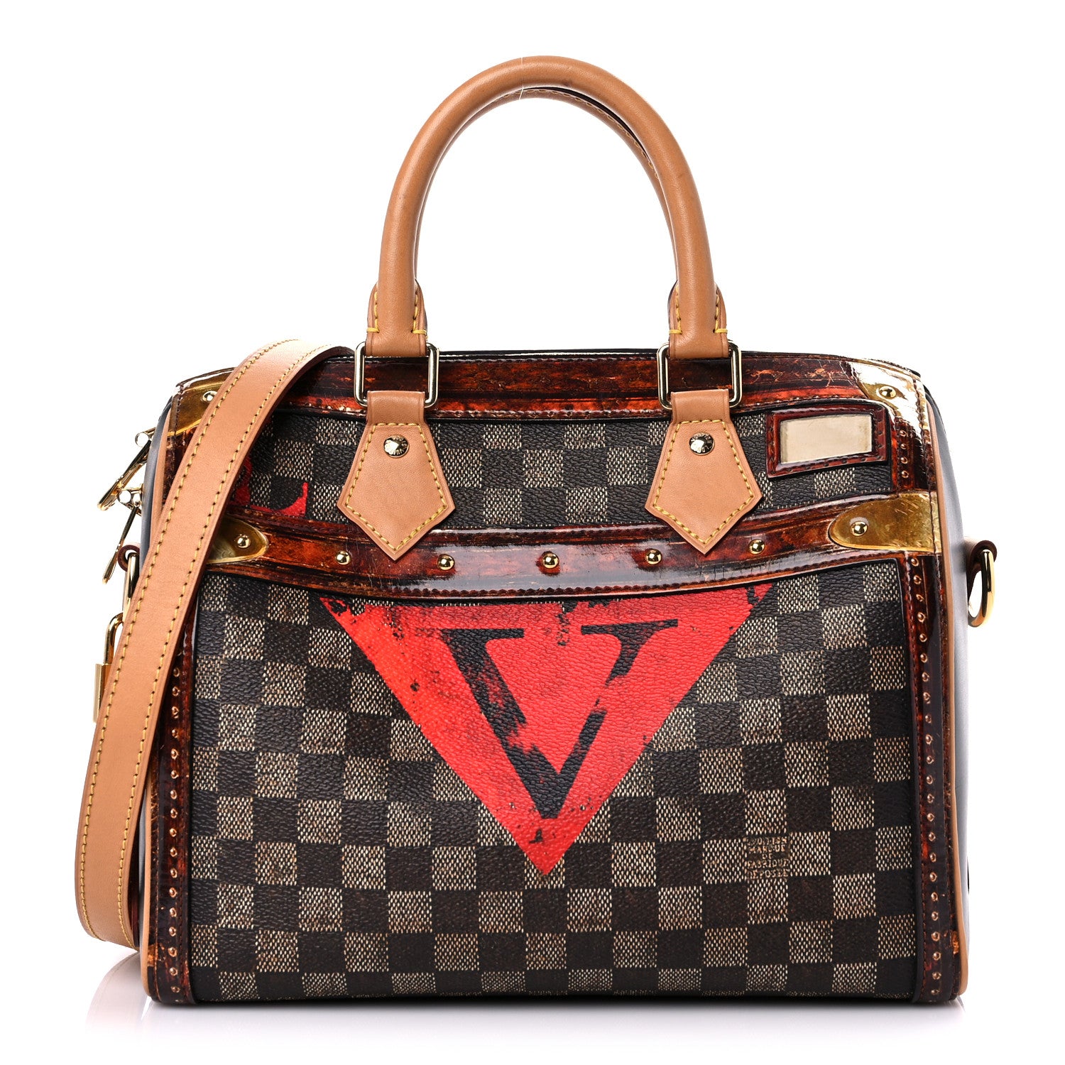 Louis Vuitton Transformed Damier Ebene Time Trunk Speedy Bandouliere 25 Black 1 of 14