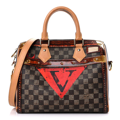 Louis Vuitton Transformed Damier Ebene Time Trunk Speedy Bandouliere 25 Black 1 of 14