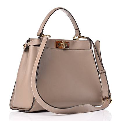 Fendi Vitello Seta Plexiglass Tortoise Medium Peekaboo Iconic Satchel Tortora 3 of 13