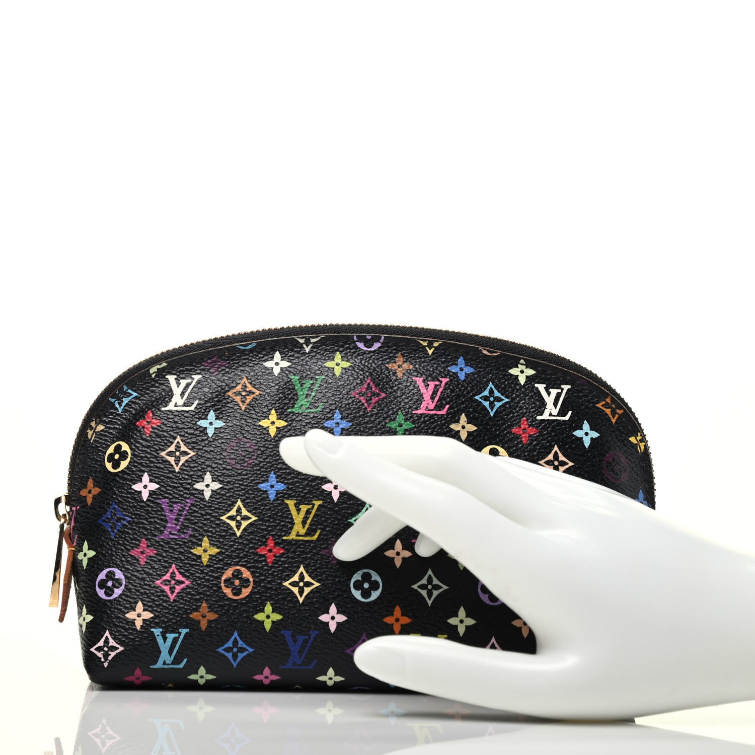 Louis Vuitton Monogram Multicolor Cosmetic Pouch Black Grenade 2 of 6