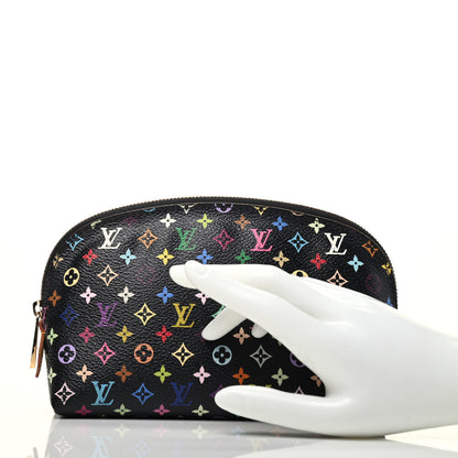 Louis Vuitton Monogram Multicolor Cosmetic Pouch Black Grenade 2 of 6