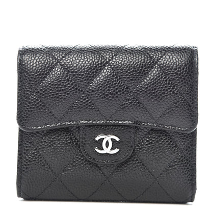 Chanel Caviar Quilted Compact Flap Wallet Black 1 of 10