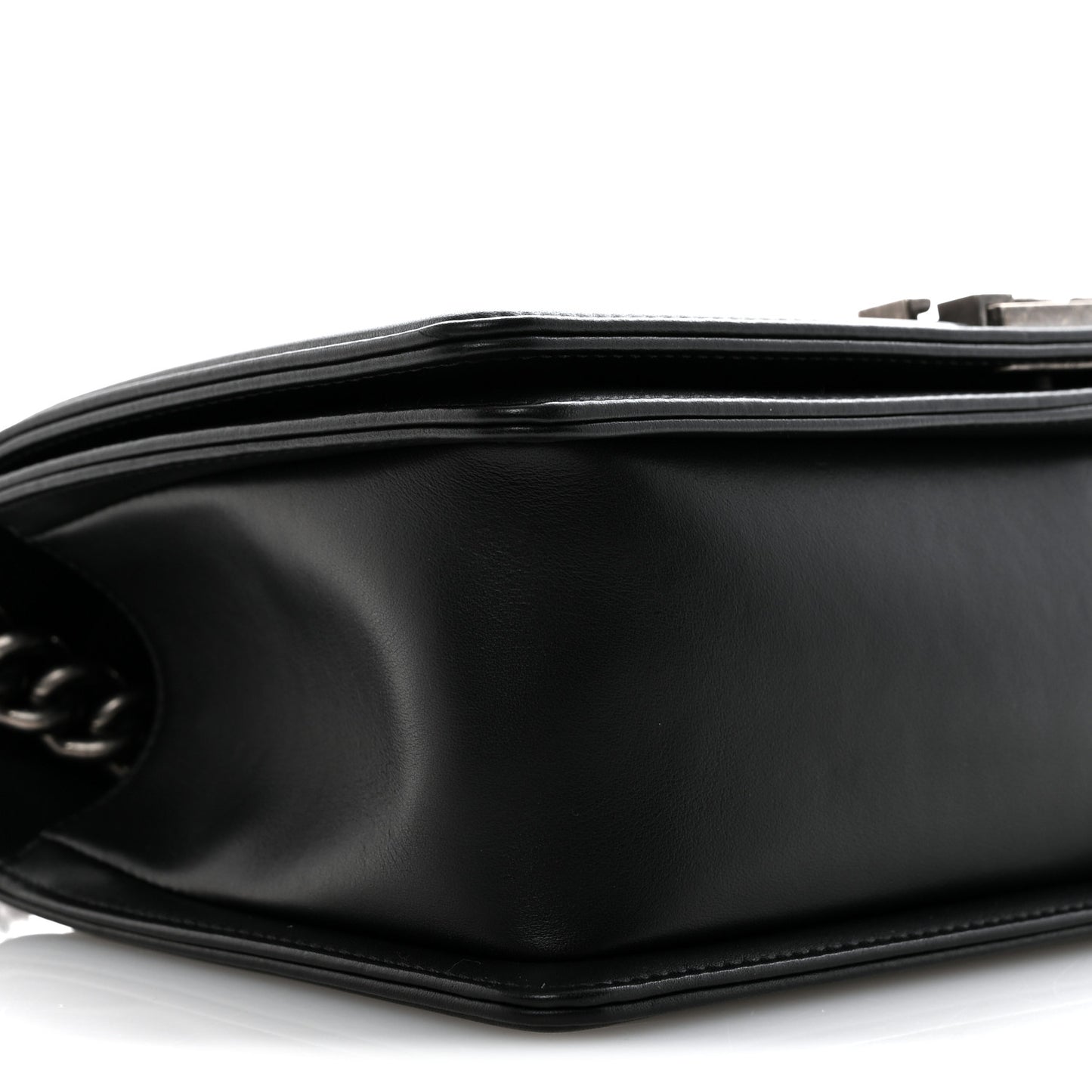 Calfskin Quilted Medium Boy Flap Black