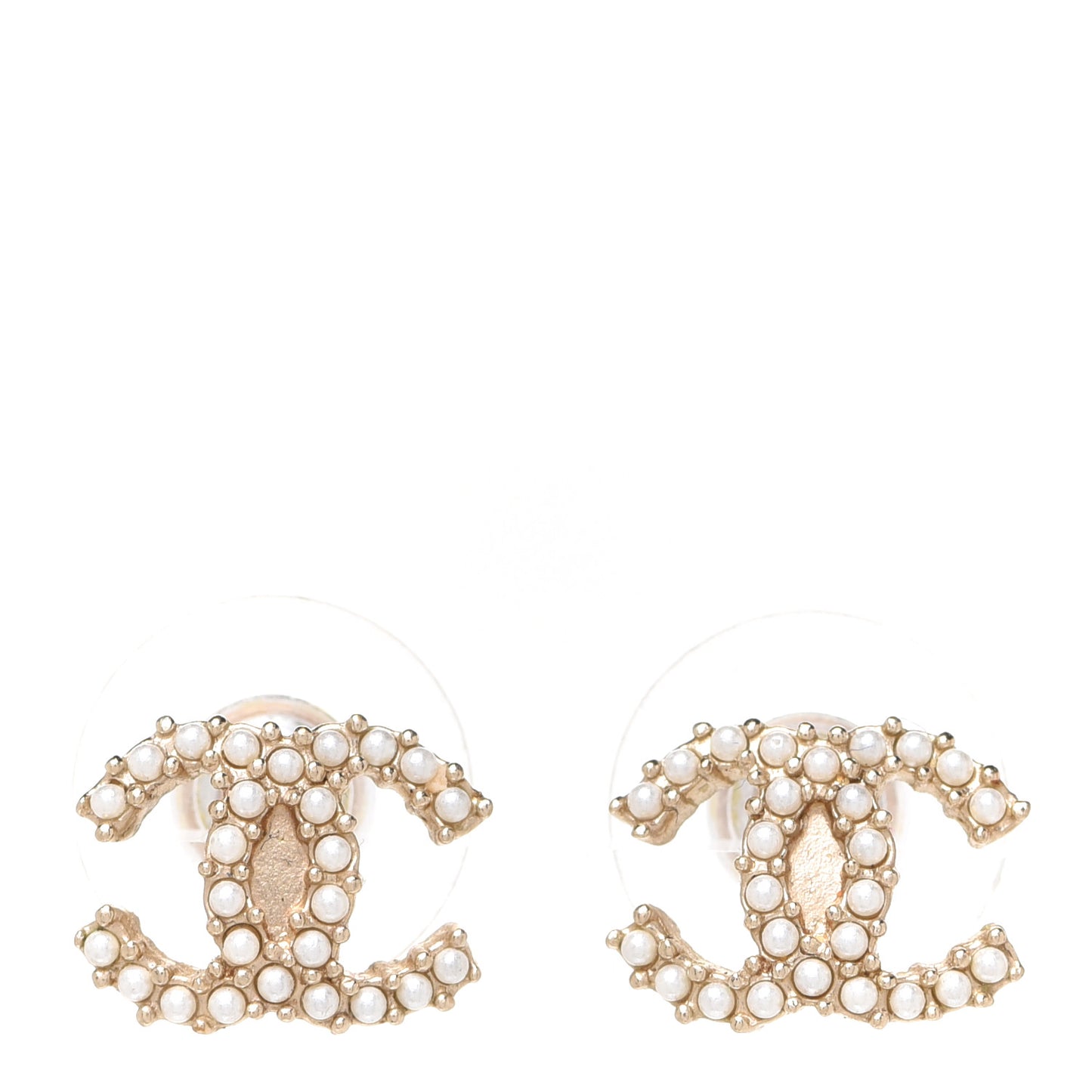 Pearl CC Earrings Gold