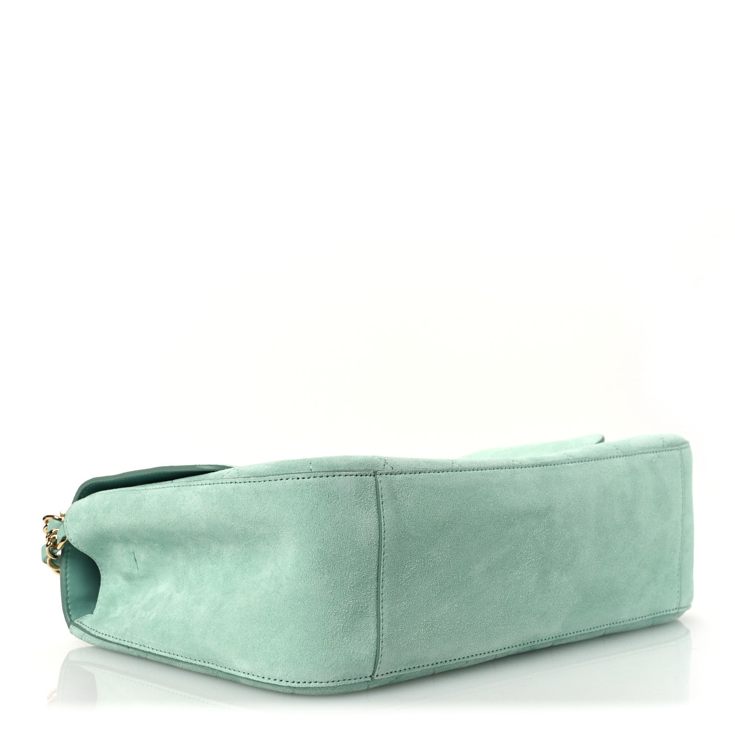 Chanel Suede Calfskin Small Souplissimo Maxi Flap Green 7 of 22
