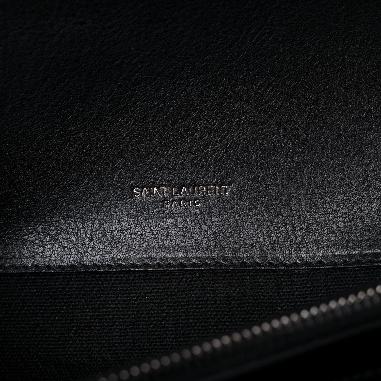 Saint Laurent Berber Chevron Tassel Monogram Large College Bag Black 6 of 10