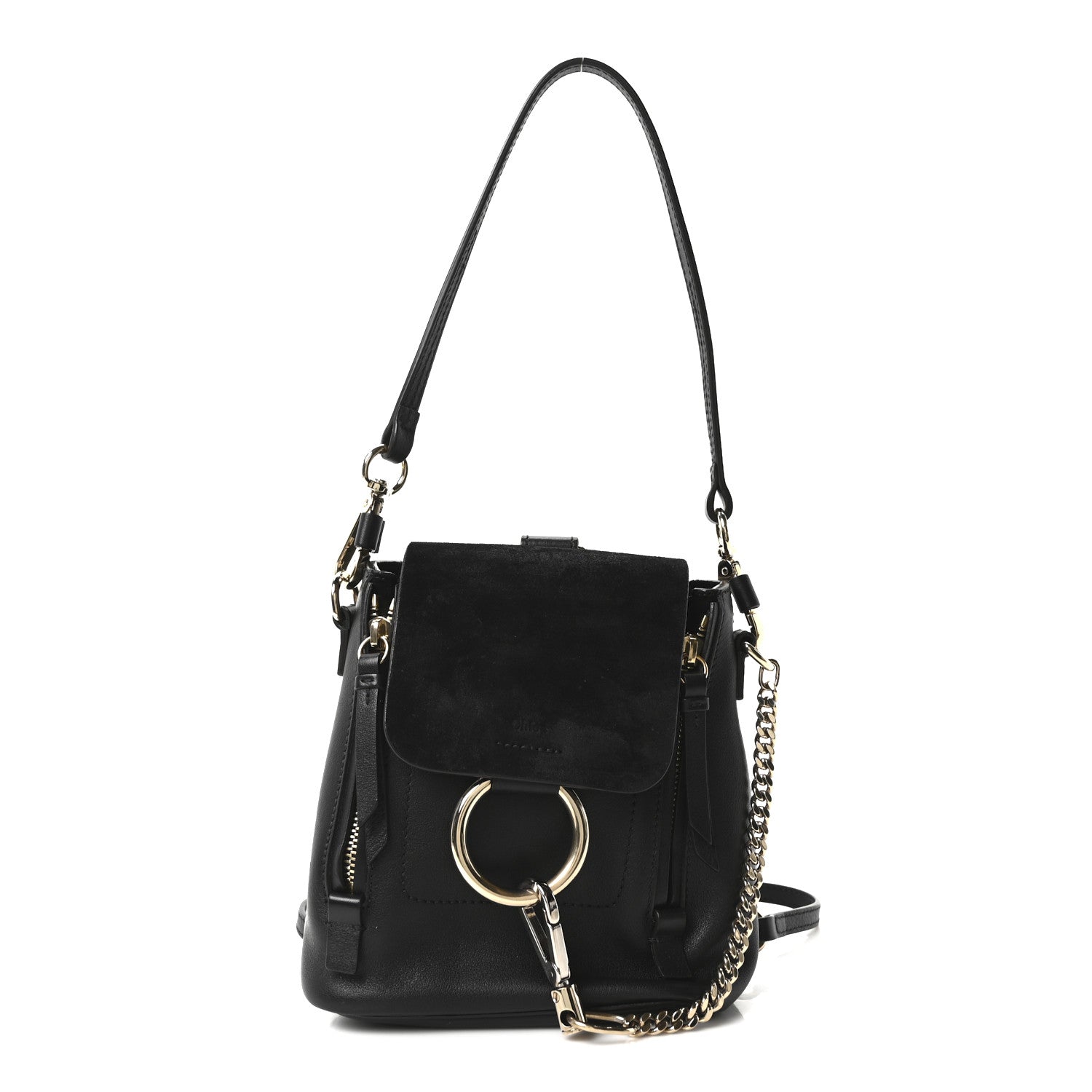 Chloe Suede Calfskin Mini Faye Backpack Black 1842665 – FASHIONPHILE