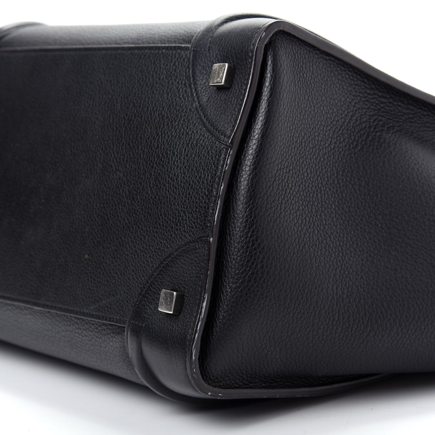 Drummed Calfskin Mini Luggage Black