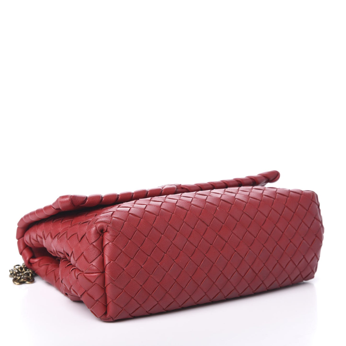 Nappa Intrecciato Baby Olimpia Shoulder Bag Vesuvio
