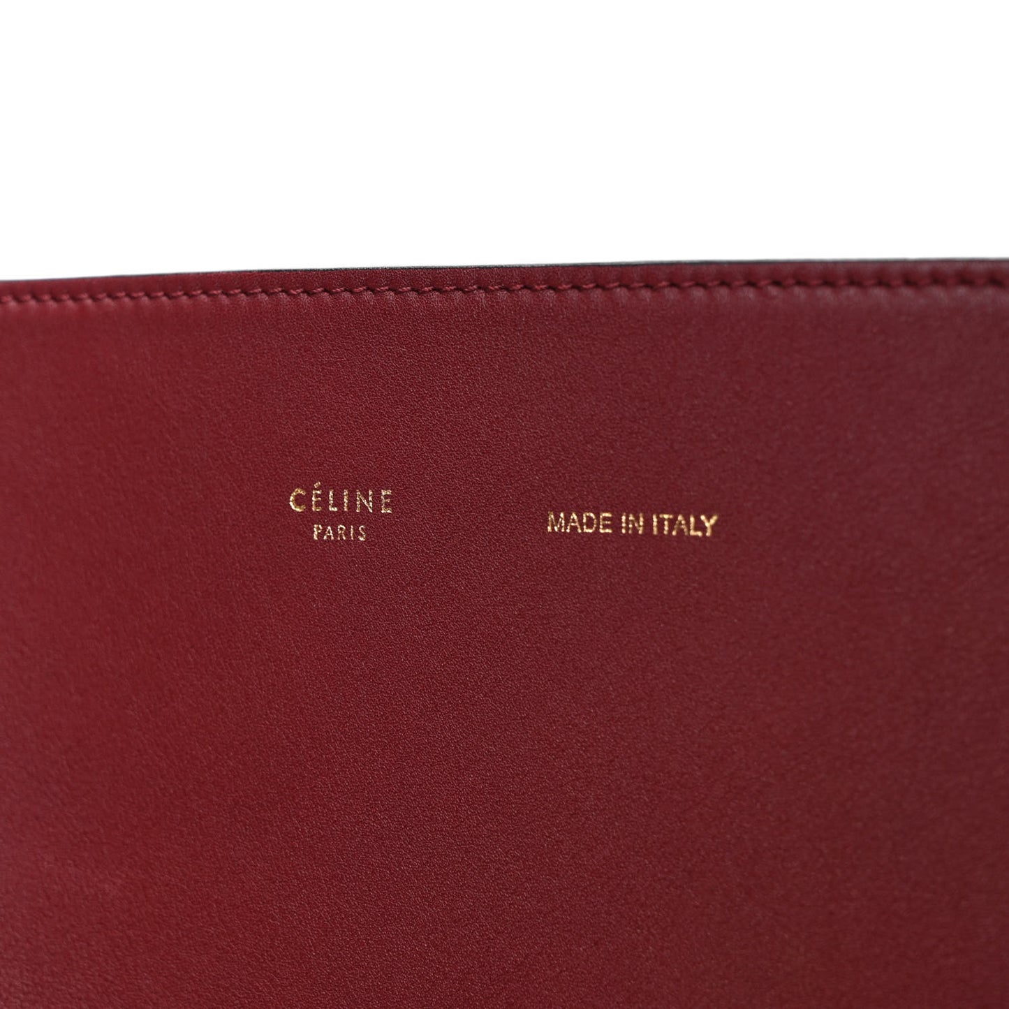 Shiny Smooth Calfskin Small Twisted Cabas Dark Ruby Navy