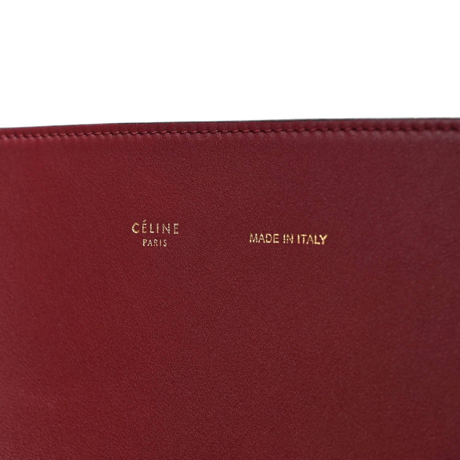 Celine Shiny Smooth Calfskin Small Twisted Cabas Dark Ruby Navy 7 of 11