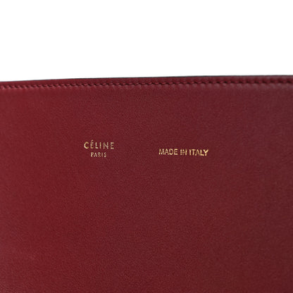 Celine Shiny Smooth Calfskin Small Twisted Cabas Dark Ruby Navy 7 of 11