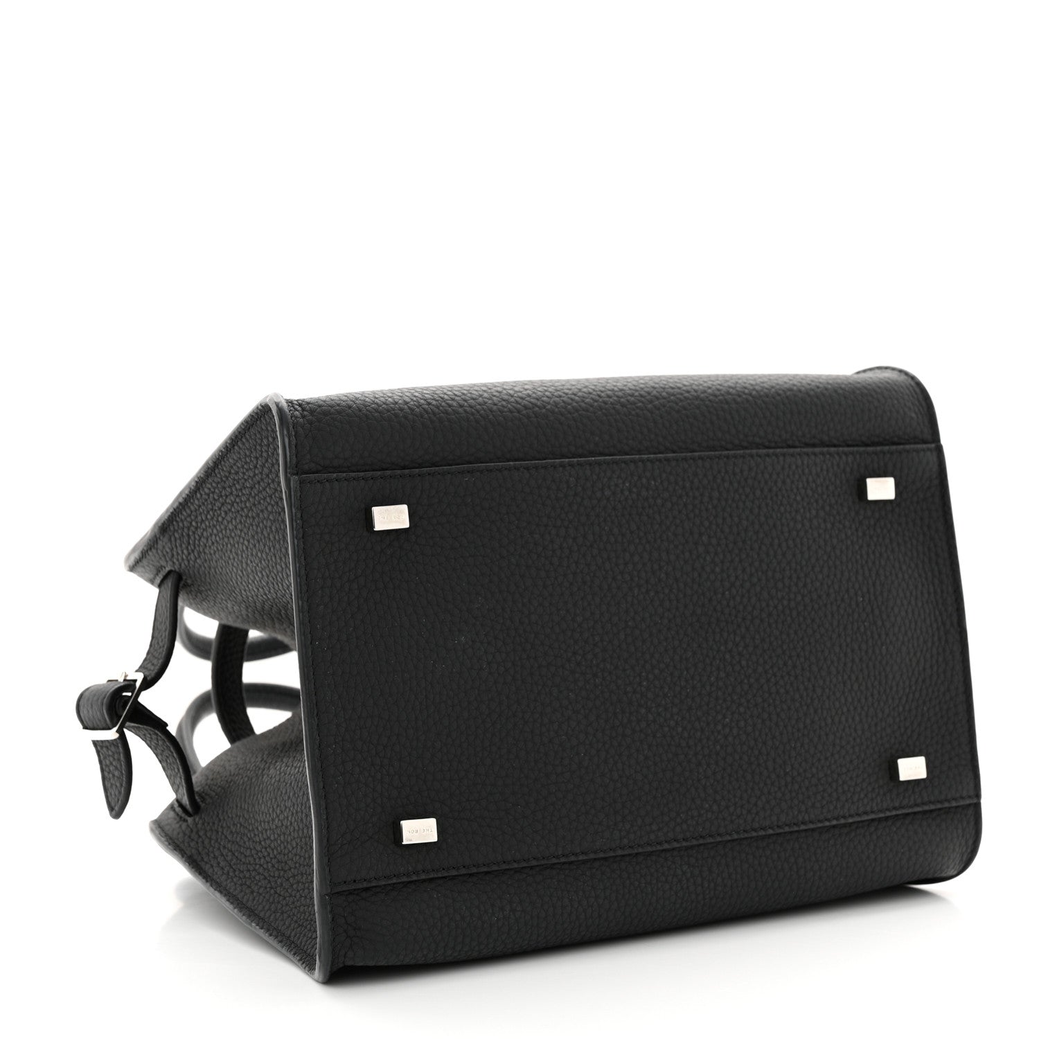 The Row Grained Calfskin Soft Margaux 10 Bag Black 4 of 9