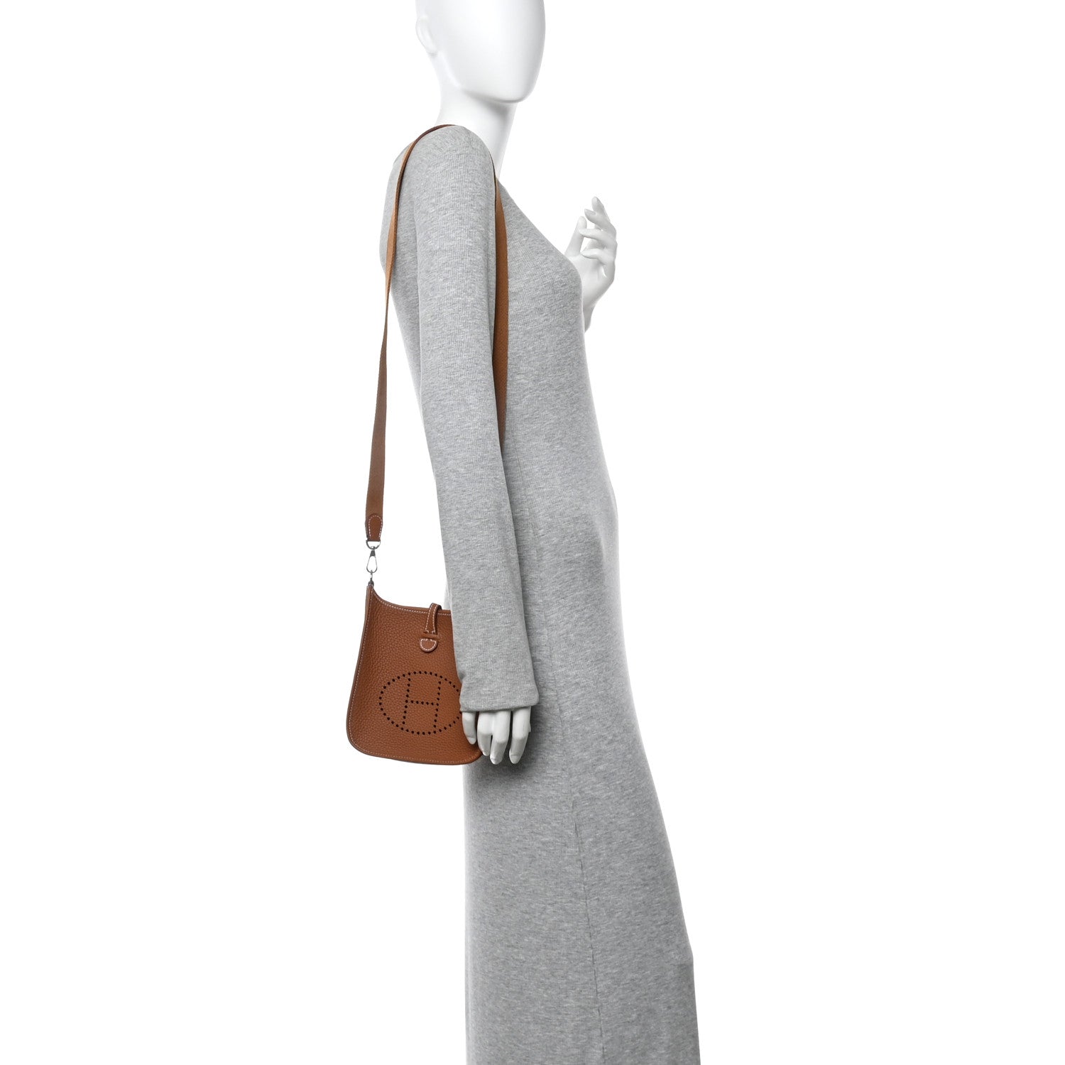 Hermes Taurillon Clemence Evelyne TPM Gold 2 of 11