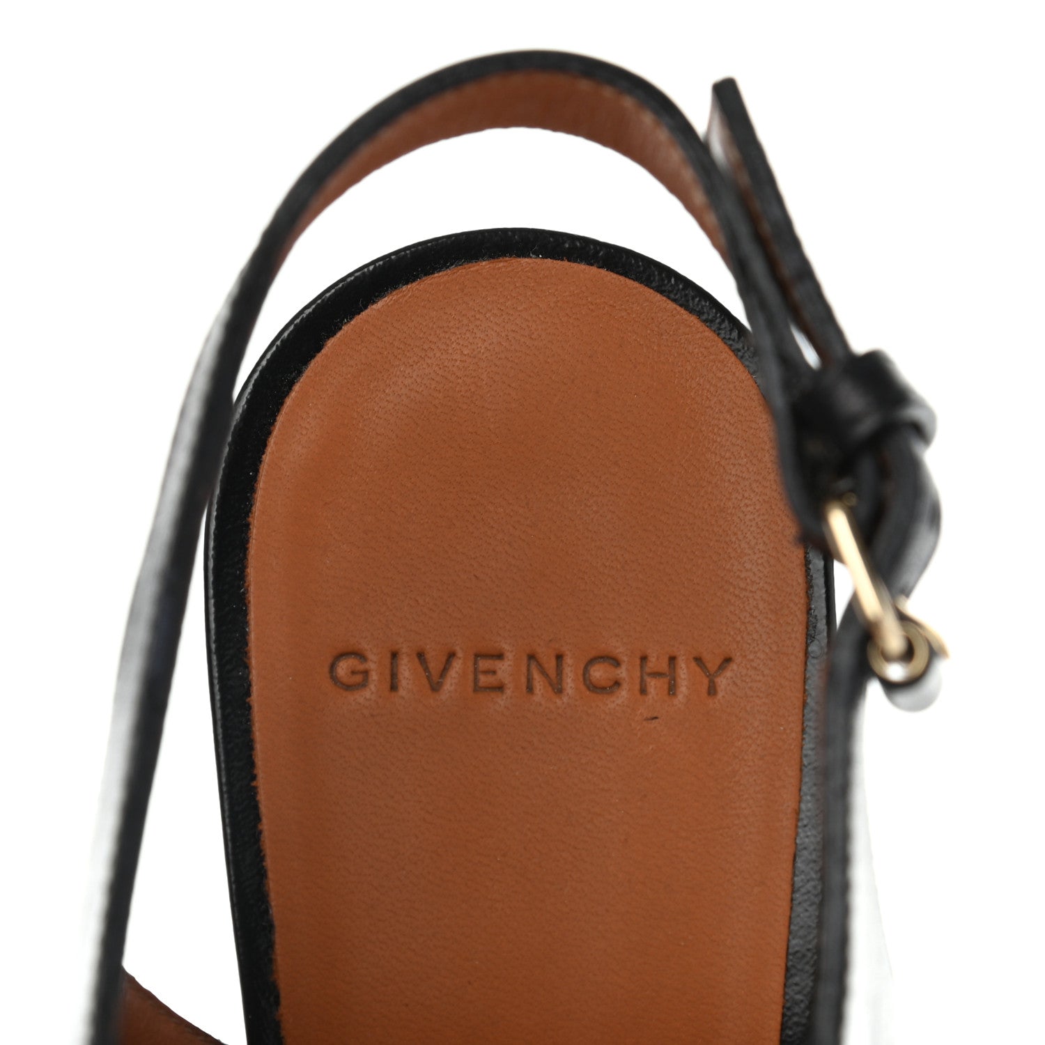 Givenchy Calfskin Slingback Cutout Sandals 38.5 Black 6 of 9