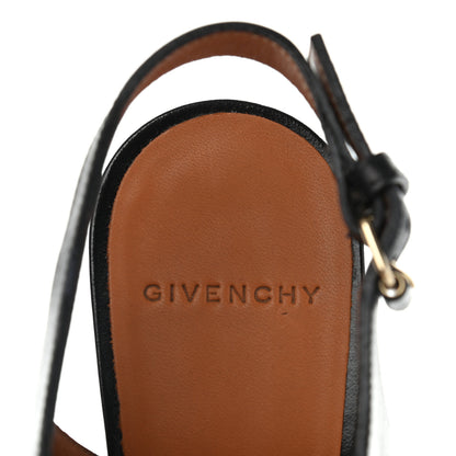 Givenchy Calfskin Slingback Cutout Sandals 38.5 Black 6 of 9