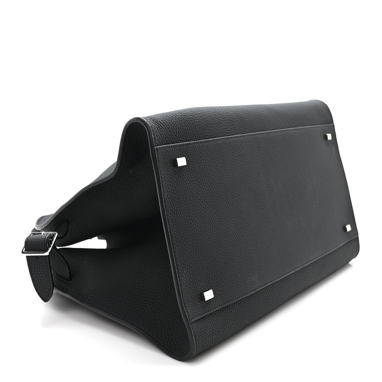 Matte Grained Calfskin Soft Margaux 15 Black
