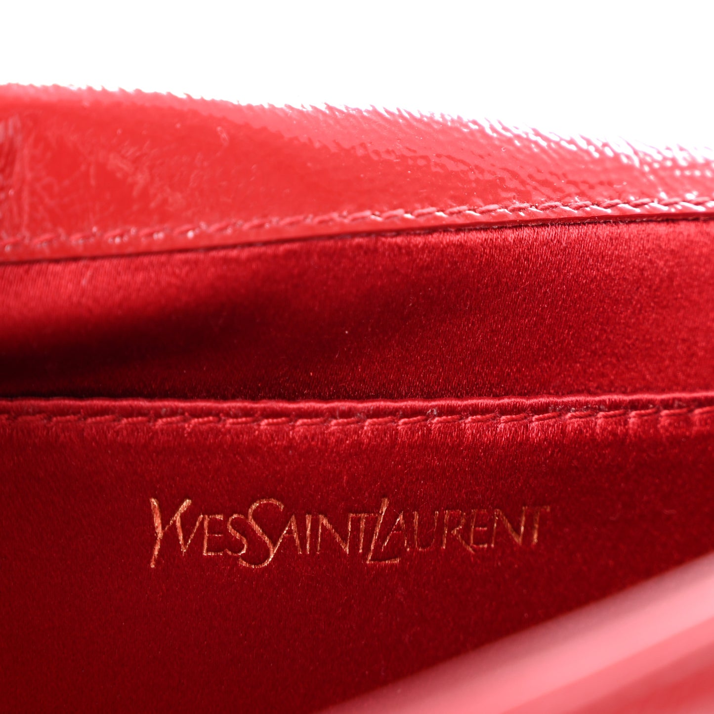 Textured Patent Monogram Large Belle De Jour Clutch Red