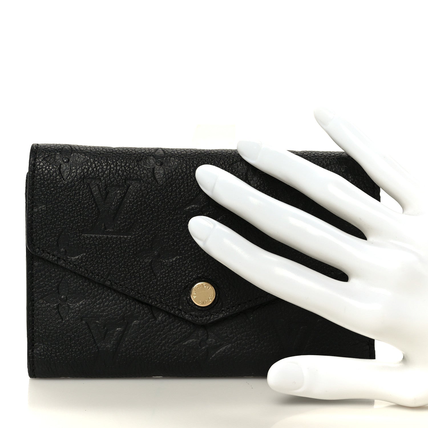 Louis Vuitton Empreinte Compact Curieuse Wallet Black 2 of 9
