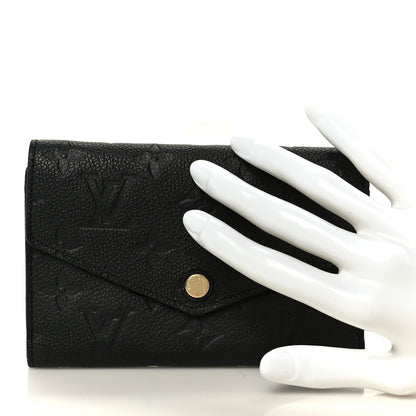 Louis Vuitton Empreinte Compact Curieuse Wallet Black 2 of 9