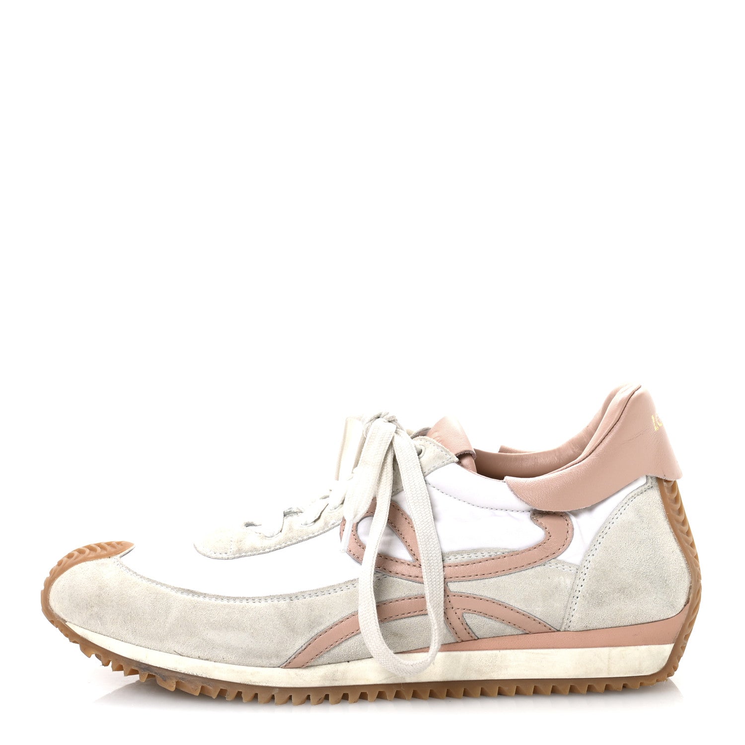 Loewe Nylon Suede Flow Runner Sneakers 41 White Powder 1 of 8