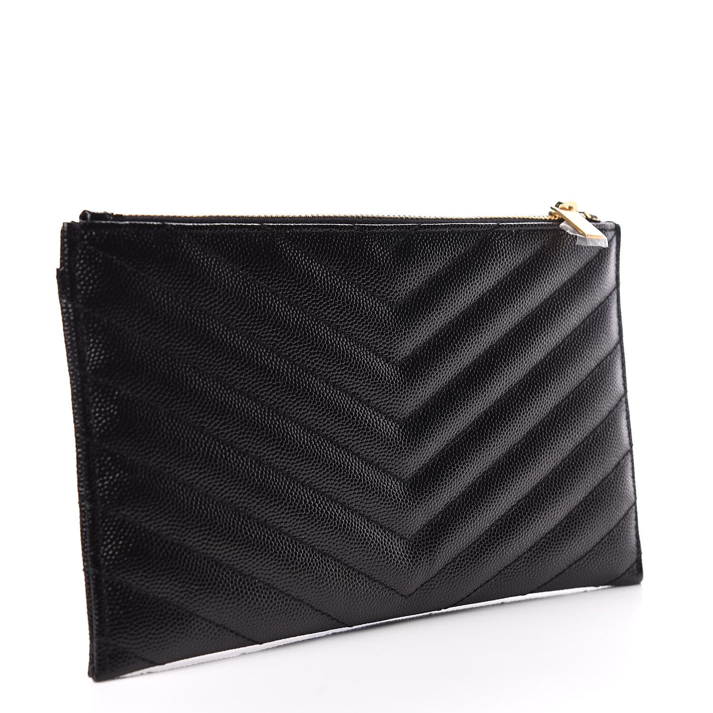 Grain De Poudre Chevron Monogram Bill Pouch Black