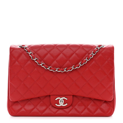 Chanel Caviar Quilted Maxi Double Flap Red 1 of 13