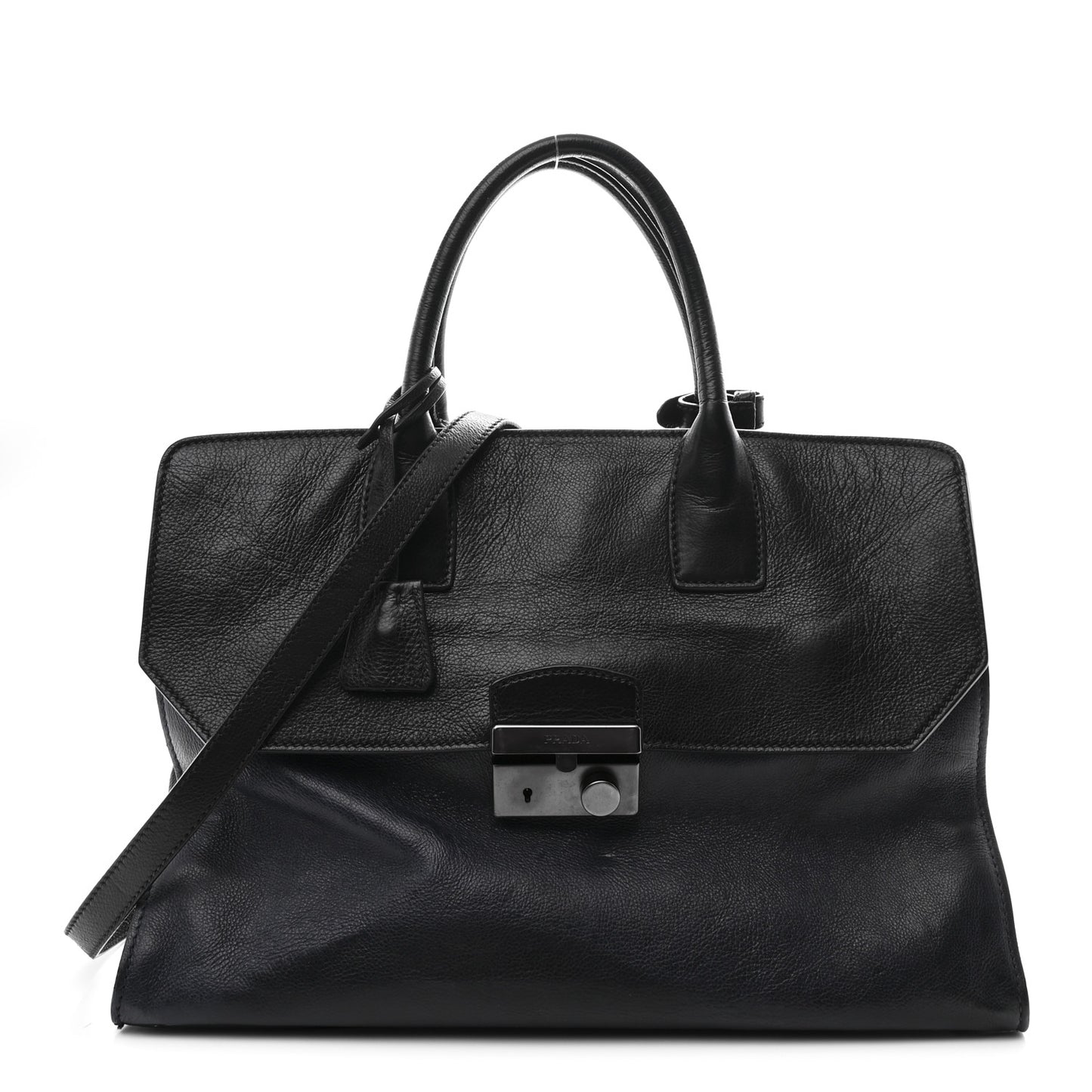 Glace Calfskin Sound Tote Bag Baltico Black