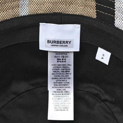 Burberry Cotton Canvas Giant Check Bucket Hat S Dusty Sand 8 of 10
