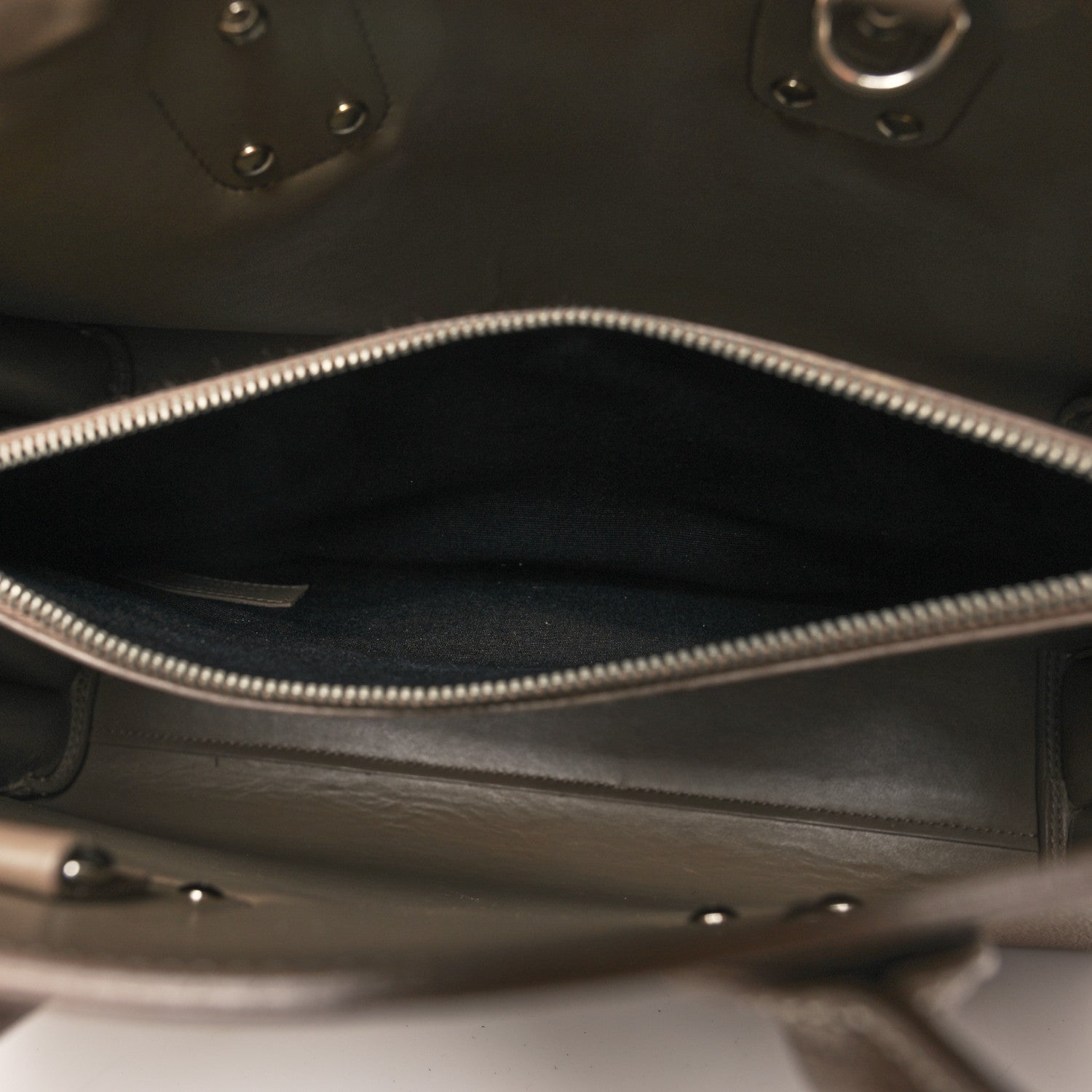 Saint Laurent Grained Calfskin Topstitch Small Classic Sac De Jour Taupe 6 of 22