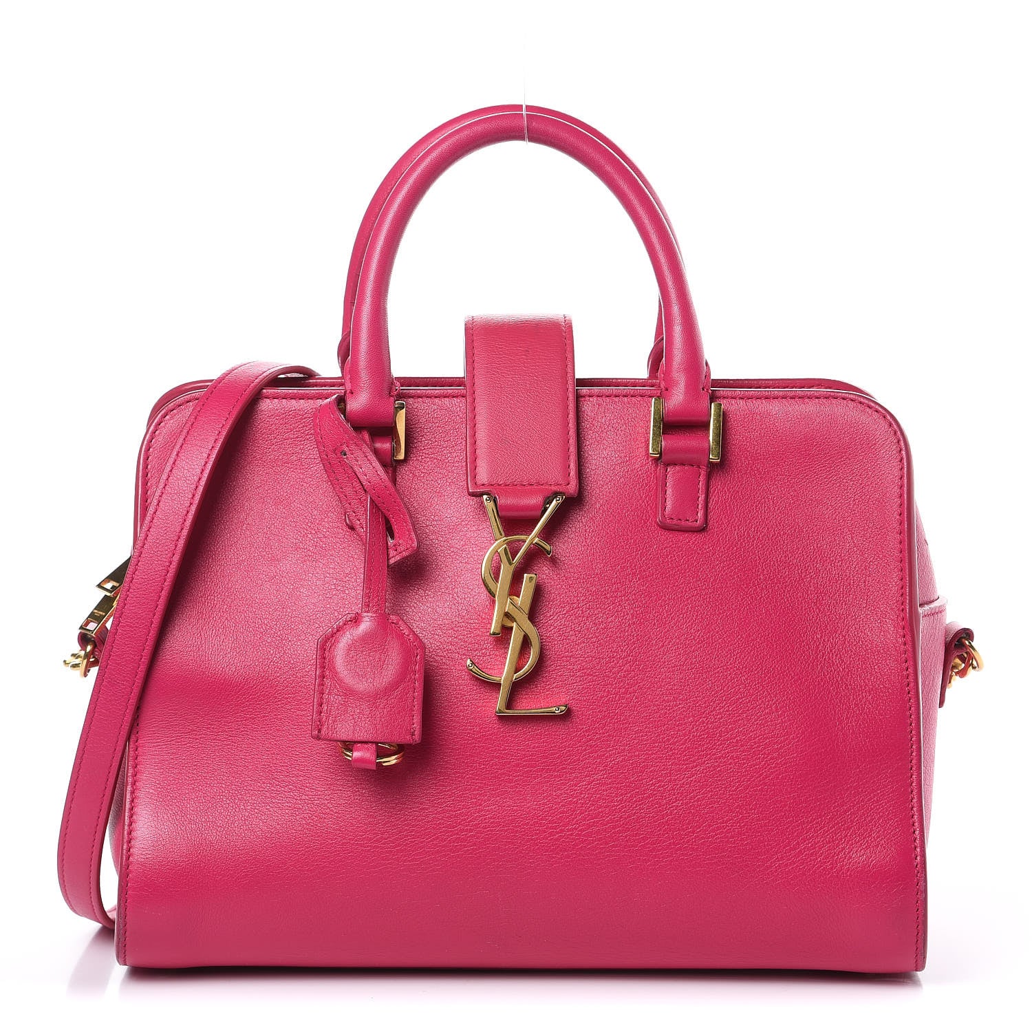 Saint Laurent Calfskin Monogram Baby Cabas Fuchsia 1 of 17