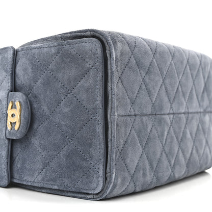Chanel Suede Quilted Small Chanel 25 Handbag Blue 9 of 10