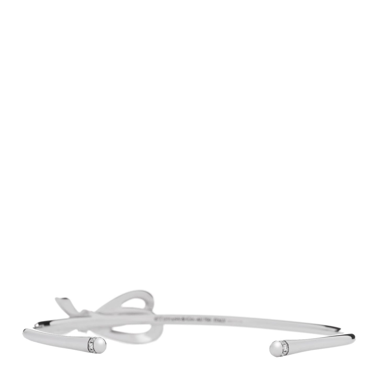 18K White Gold Diamond Bow Cuff Bracelet