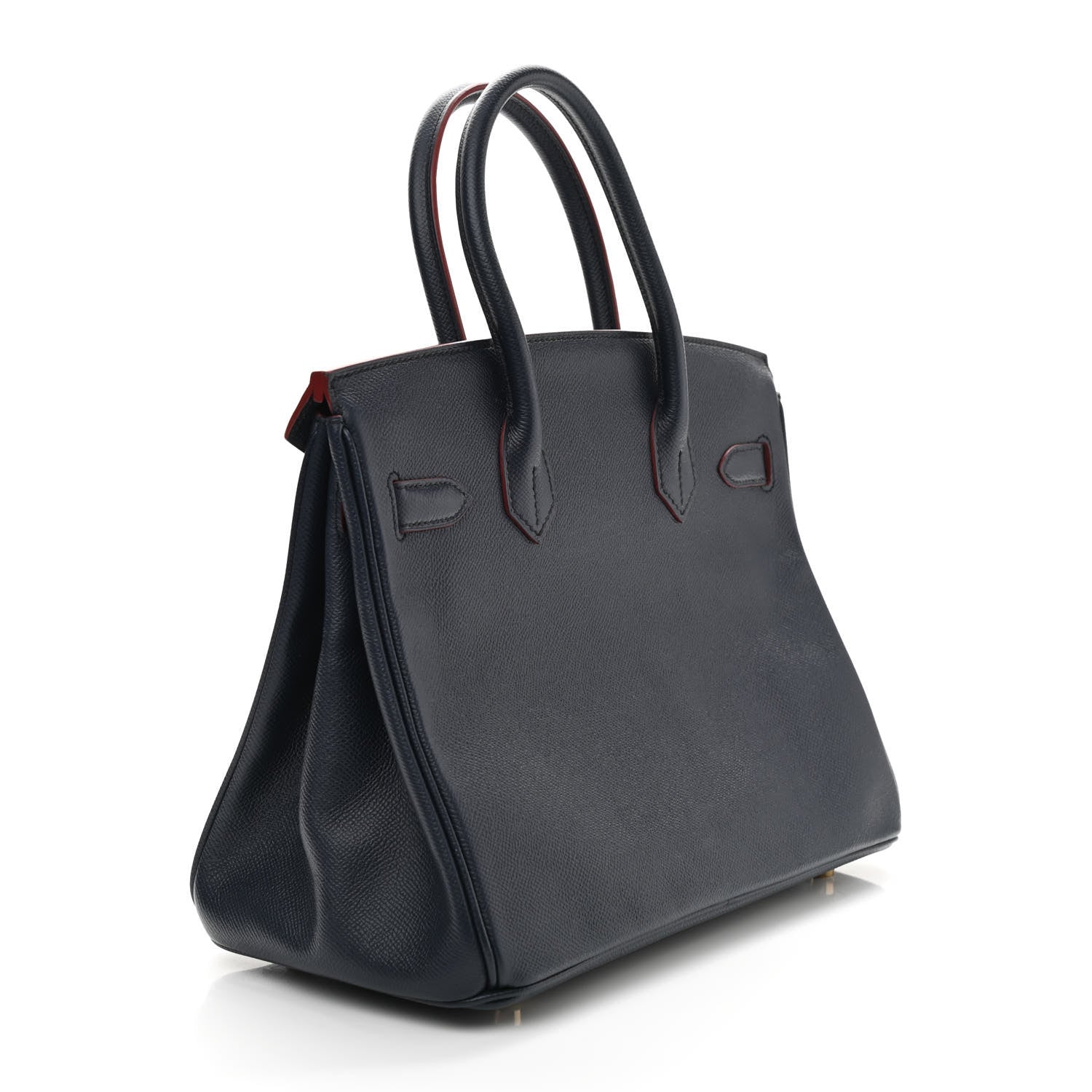 Hermes Epsom Contour Birkin 30 Bleu Indigo Rouge H 3 of 15