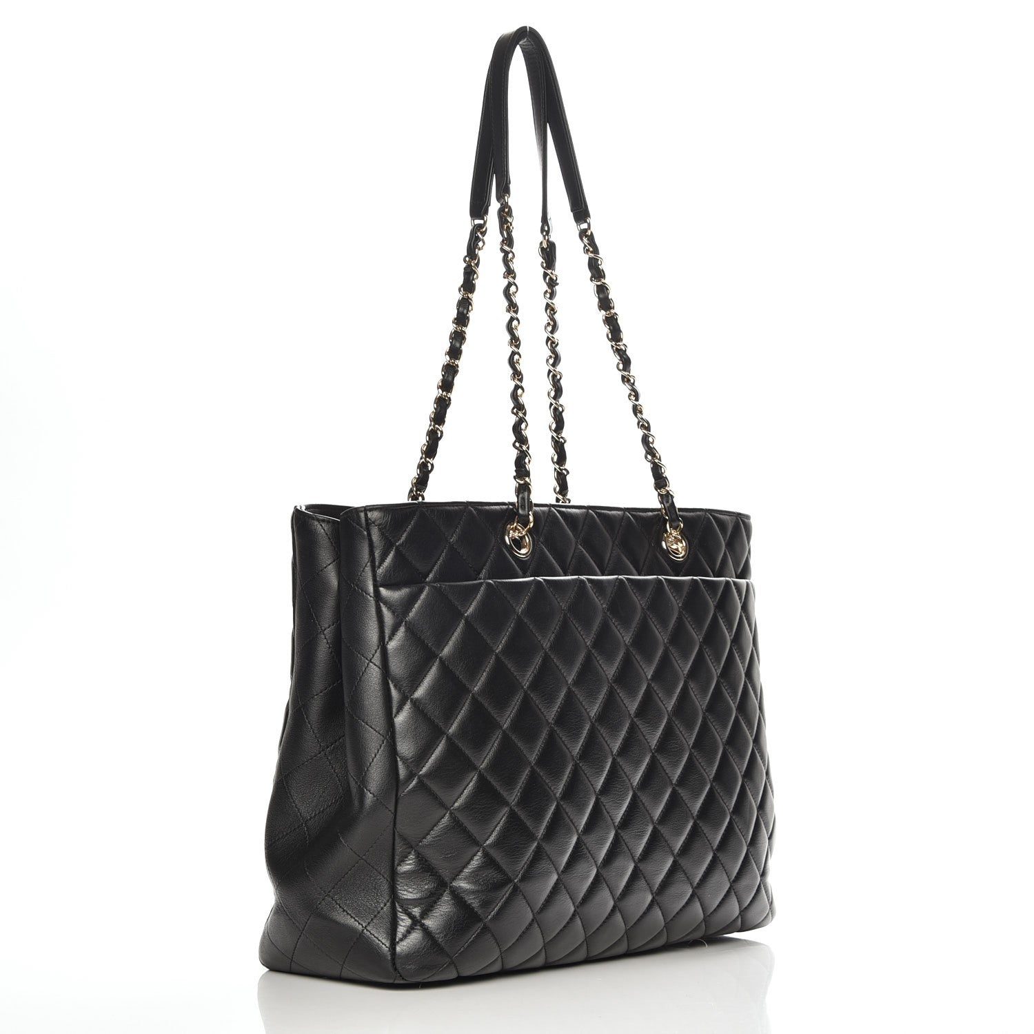 Chanel Calfskin Quilted Timeless Tote Black 3 of 7