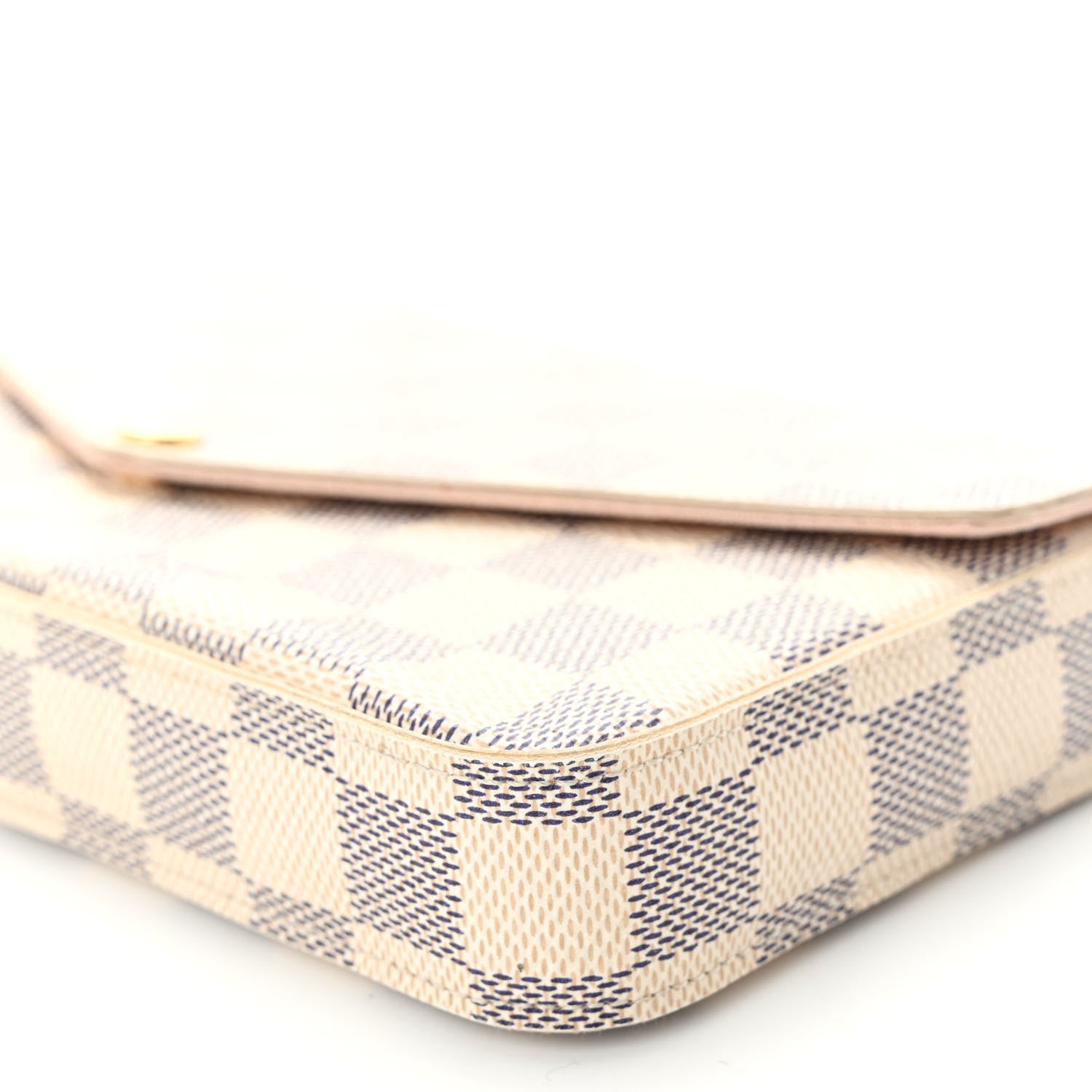 Louis Vuitton Damier Azur Pochette Felicie Chain Wallet Rose Ballerine 10 of 10