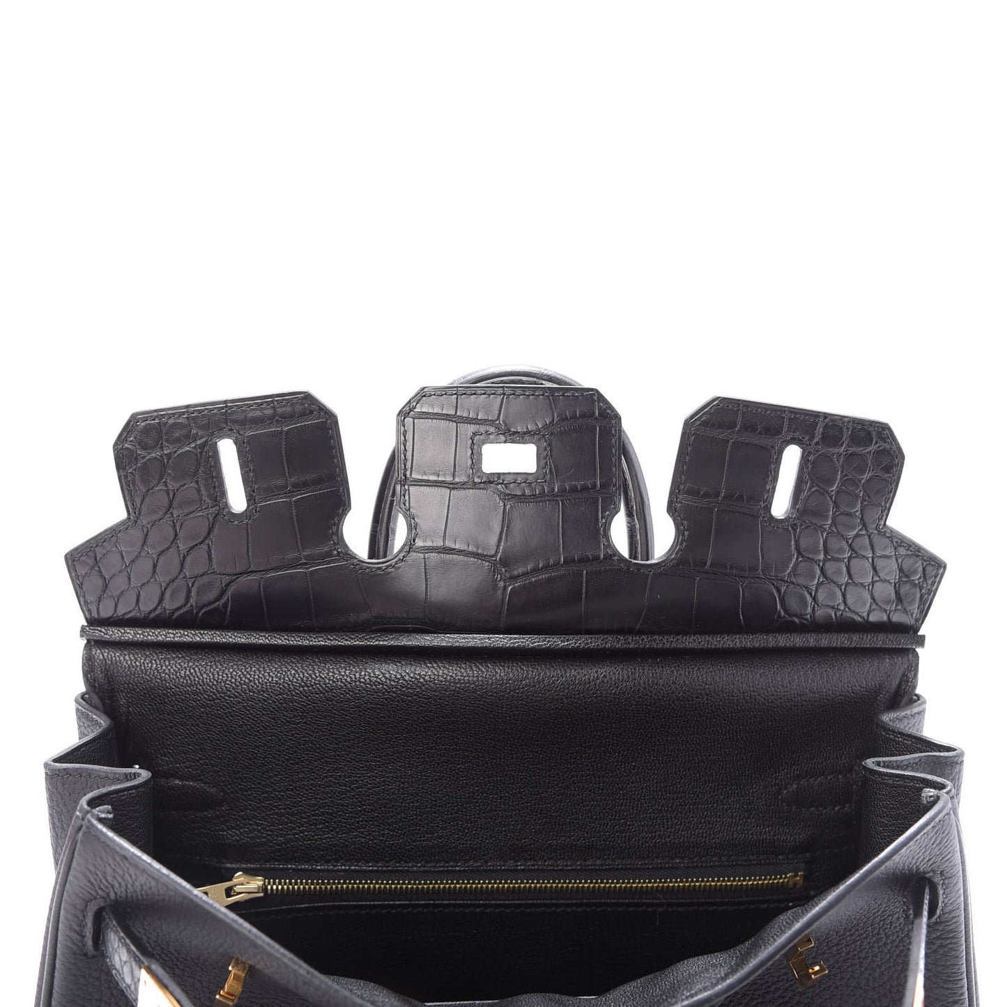 Togo Matte Alligator Birkin Touch 25 Black