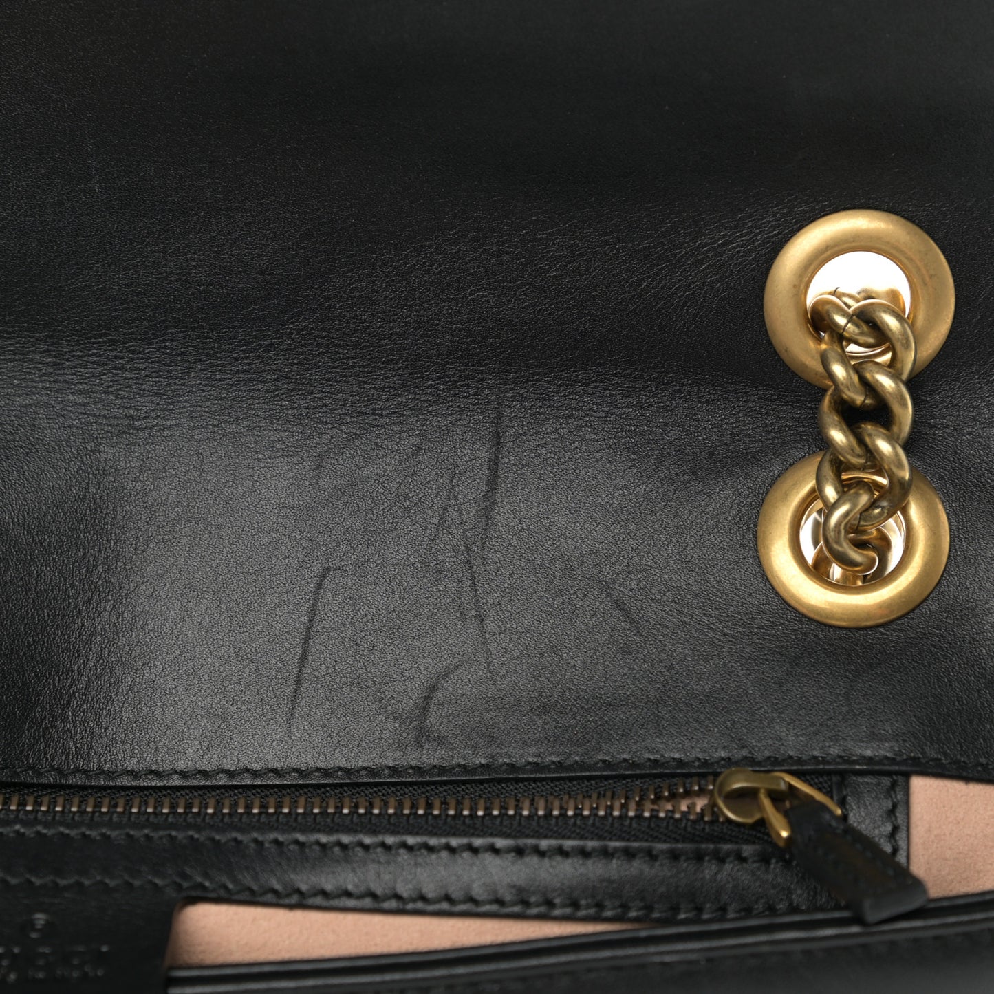 Calfskin Matelasse Medium GG Marmont Shoulder Bag Black