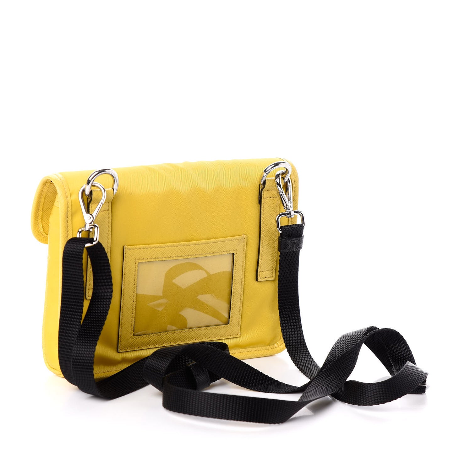 Re-Nylon Saffiano Smartphone Case Crossbody Giallo