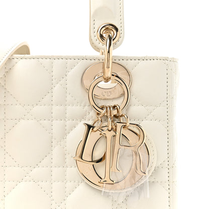 Christian Dior Lambskin Cannage Small My ABCDior Lady Dior White 8 of 11