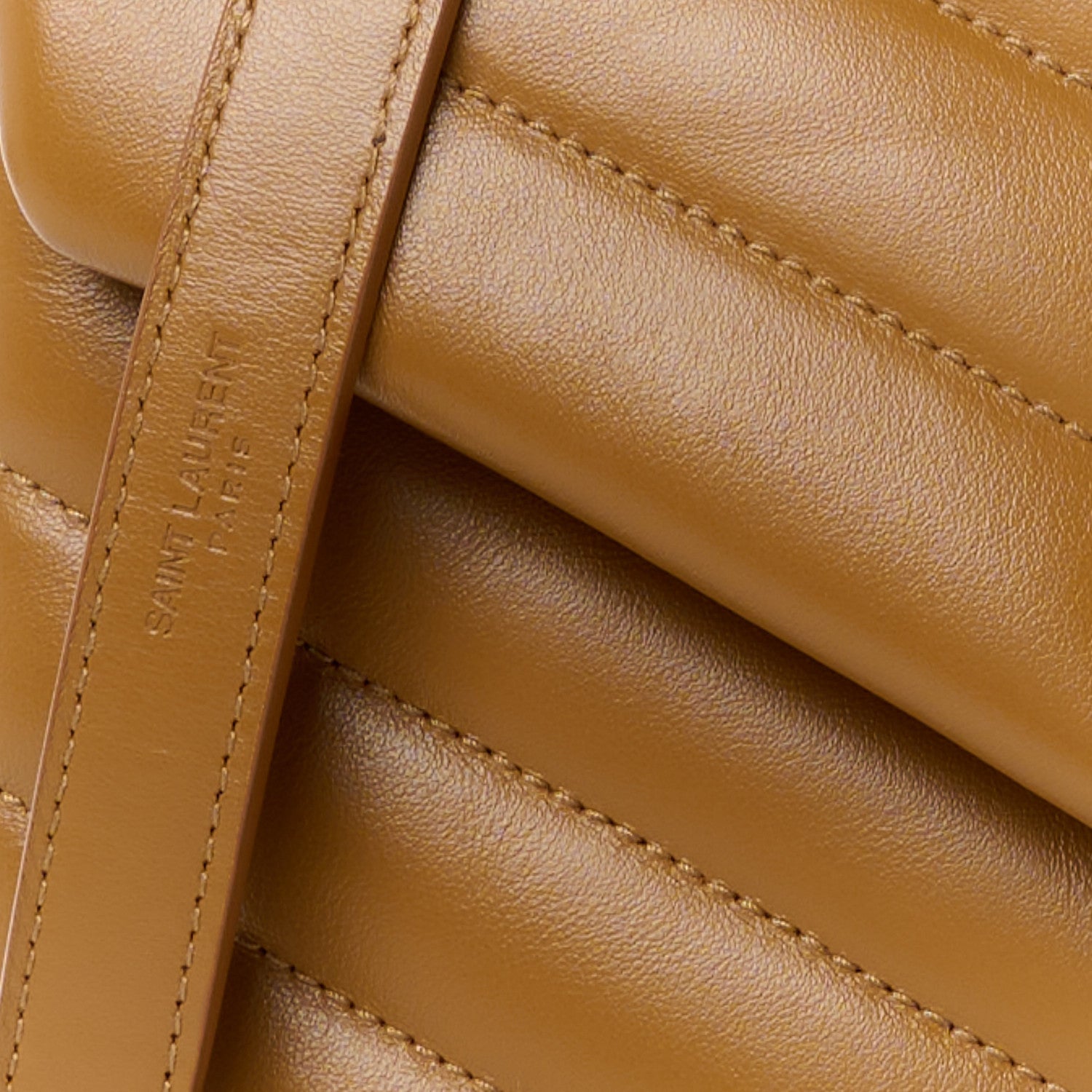 Saint Laurent Calfskin Y Quilted Monogram Small Loulou Chain Satchel Dark Natural 9 of 11