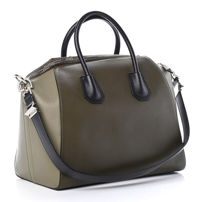 Givenchy Sugar Goatskin Medium Tri-Color Antigona Khaki Black 2 of 4