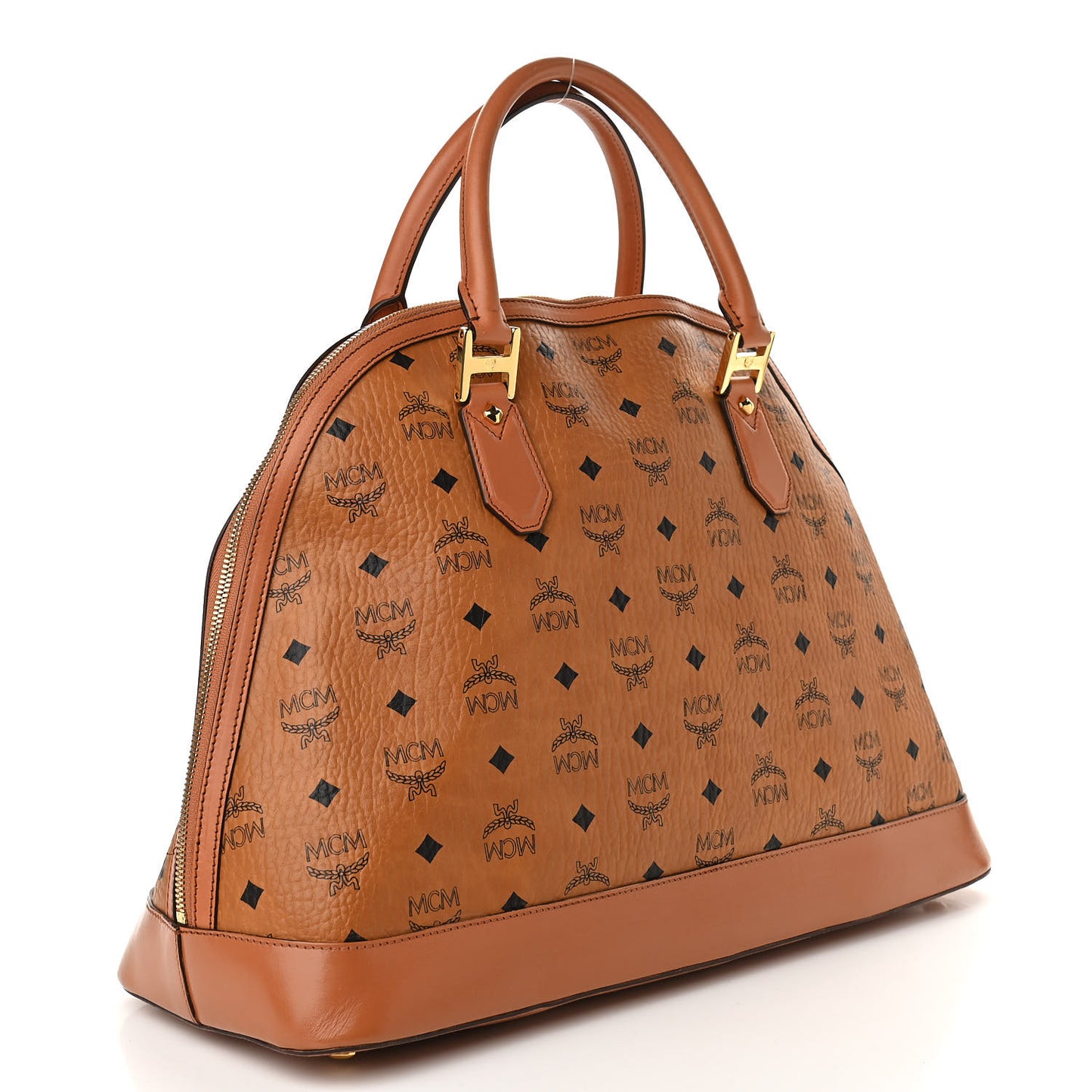 Visetos Heritage Bowler Bag Cognac