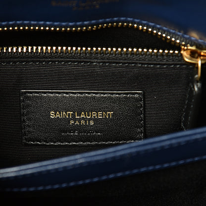 Saint Laurent Calfskin Y Quilted Monogram Toy Loulou Crossbody Bag New Cobalt 5 of 11